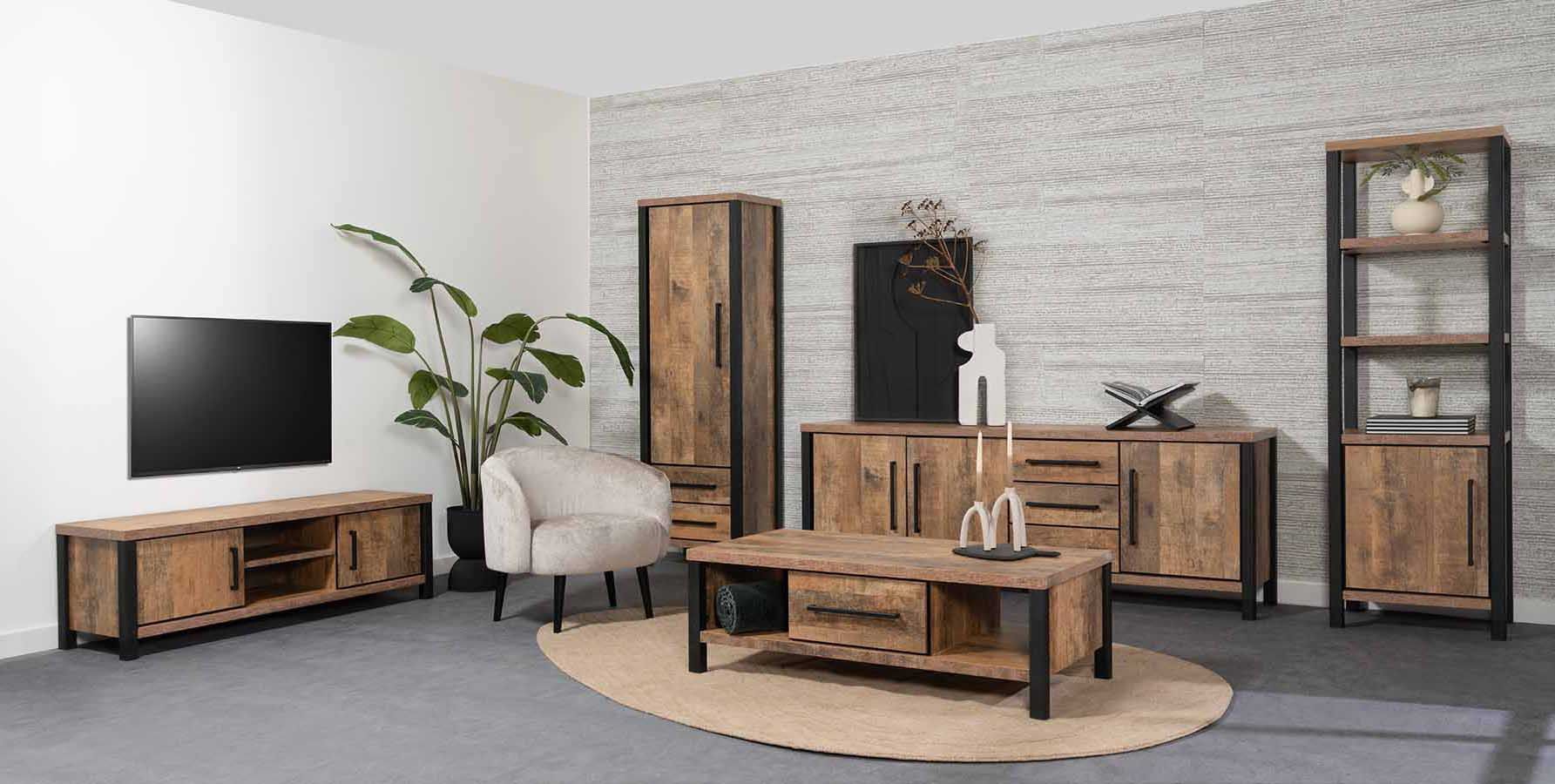 Rubber Speciaal Postbode Industriële woonkamer inrichten - Complete meubelsets | Haco | Haco.nu